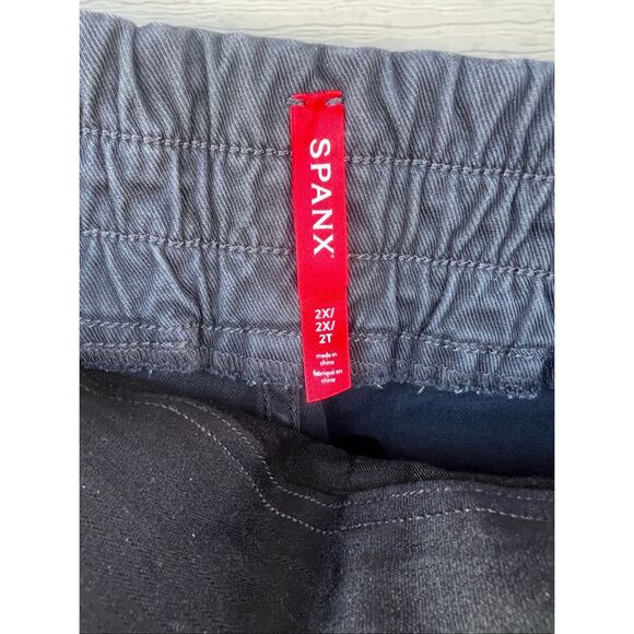 Spanx Jeans Womens 2X washed Black Hi Rise Shaping Utility Pants Joggers Stretch - Picture 7 of 7